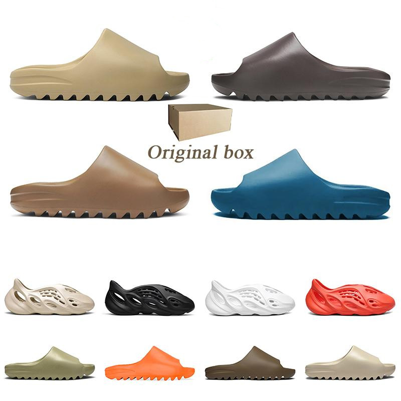 

2021 Top runner slipper Slides sandals shoes mens Enflame Orange Enfora triple black bone resin earth brown soot Ararat men women sandal