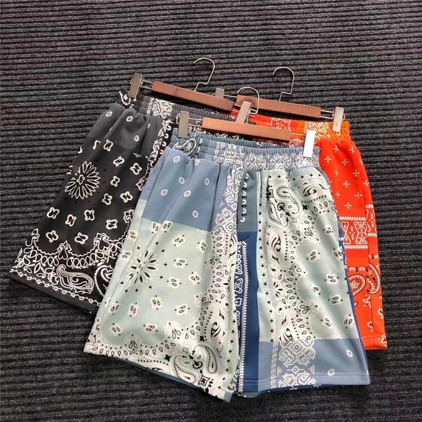 

Men's Shorts Classic male kapital flower cashew colors shredded casual breechcloth shorts clothing