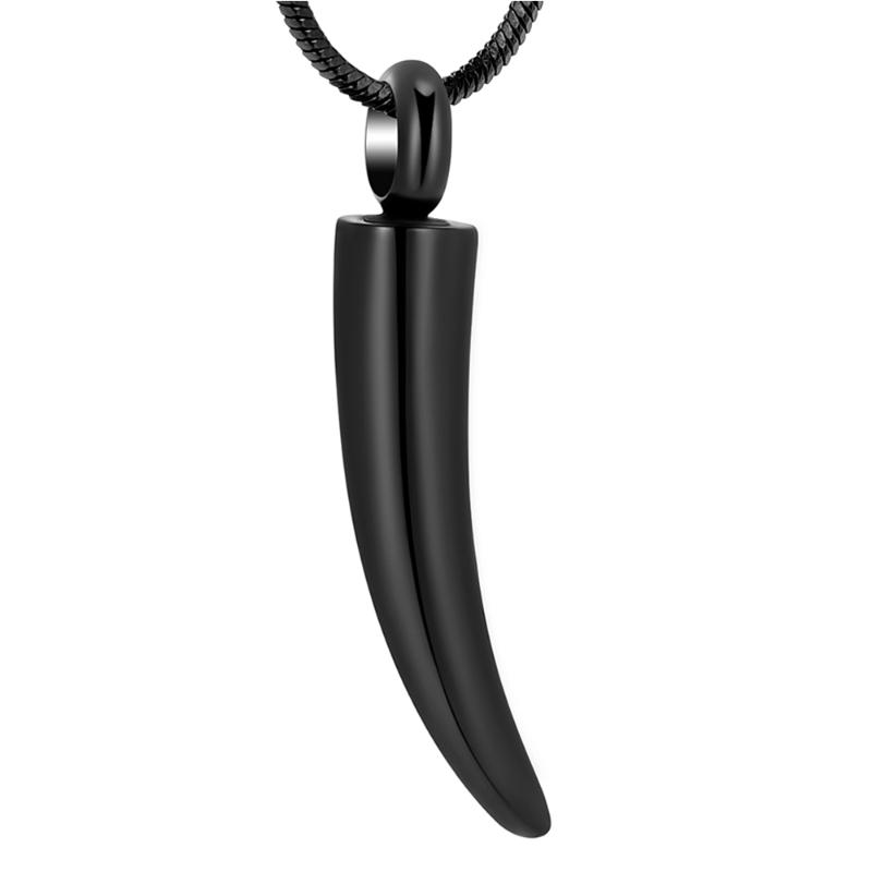 

Chains Italian Horn Cremation Jewelry For Ashes Urn Necklaces Memorial Keepsake Pendant Holder Men Women