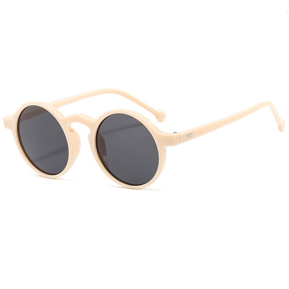 

2021 new round frame sunglass Fashion Trend men's and women's universal Sunglass online Red Street Photo same Sunglass With box