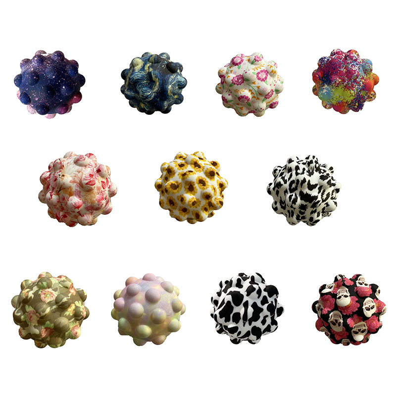 

Fidget Toys Sensory Christmas Printing Decompression press ball elasticity Push Bubble Anti Stress Educational Children Adults Surprise Wholesale In Stock