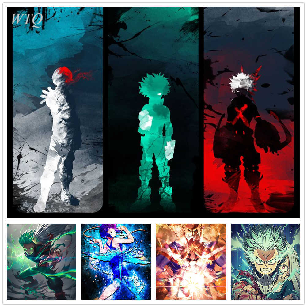 

Anime Posters Retro Poster My Hero Academia Wall Poster Canvas Painting Wall Art Wall Decor Picture Home Decor Room Decoration Y0927