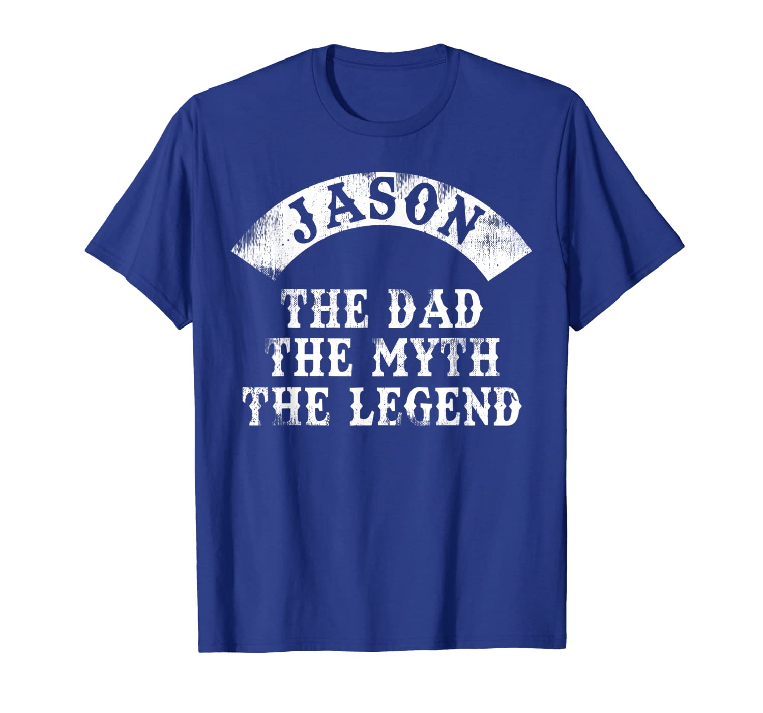 

retro jason-the-dad the myth the legend t-shirt, White;black