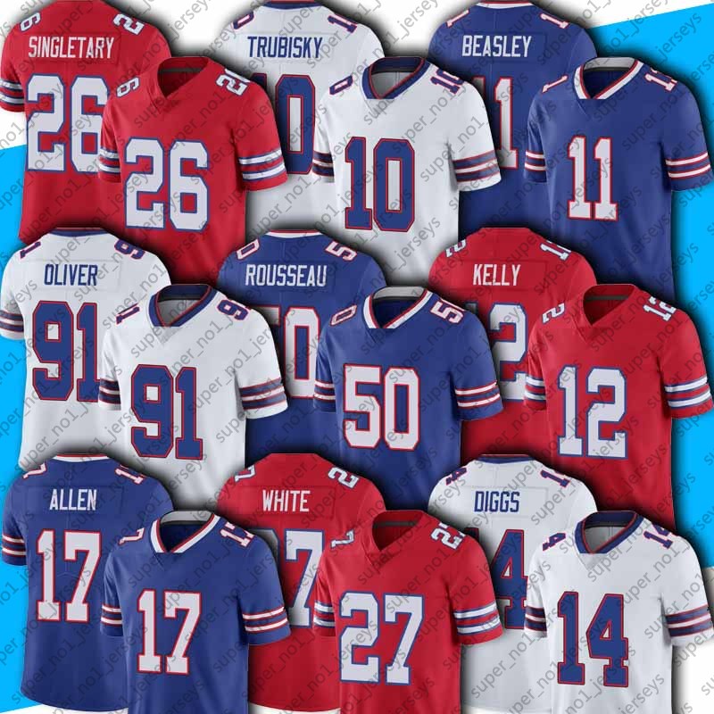 

BUF 17 Josh Allen 14 Stefon Diggs 27 TreDavious White Jersey Cole Beasley Jim Kelly Gregory Rousseau Football Jerseys Poyer Davis Micah Hyde Tremaine Edmunds Oliver, Man custom jersey (be)