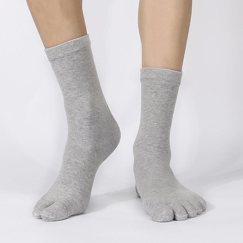 

Men's Socks Unisex Full Five Toe Men And Women Fingers Breathable Cotton Sports Running Solid Color Black White Sox