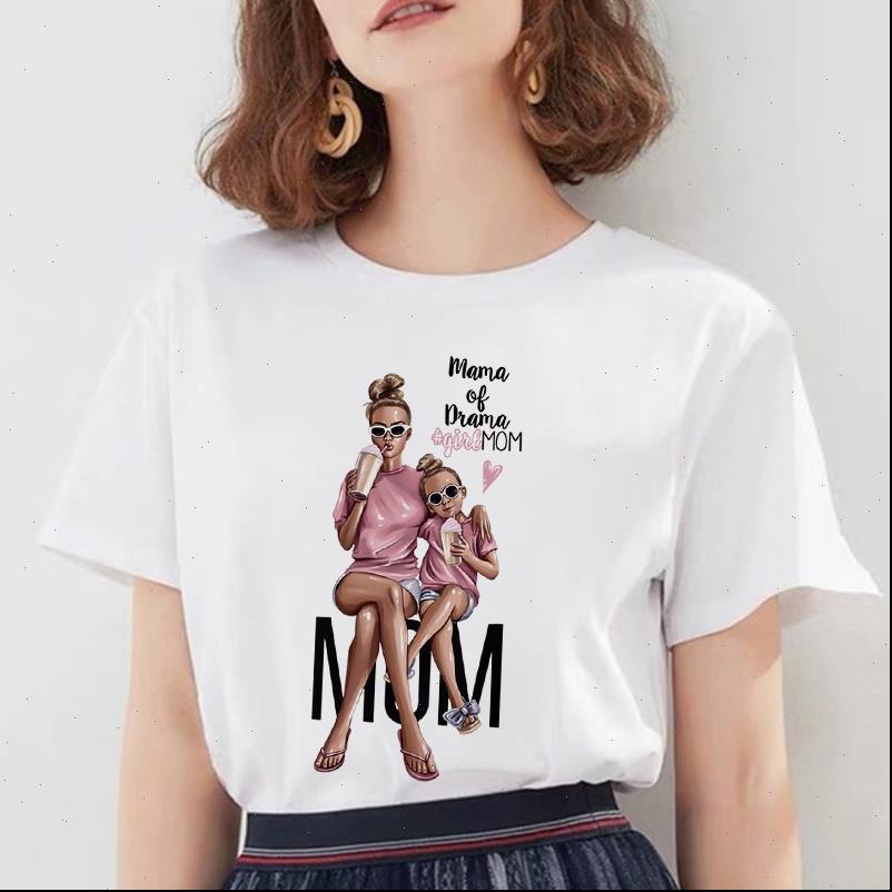 

Summer Women T Shirts Mothers Day shirt Fashion Harajuku Kawaii Super Mom Print Casual Streetwear Female white Tshirt Tops