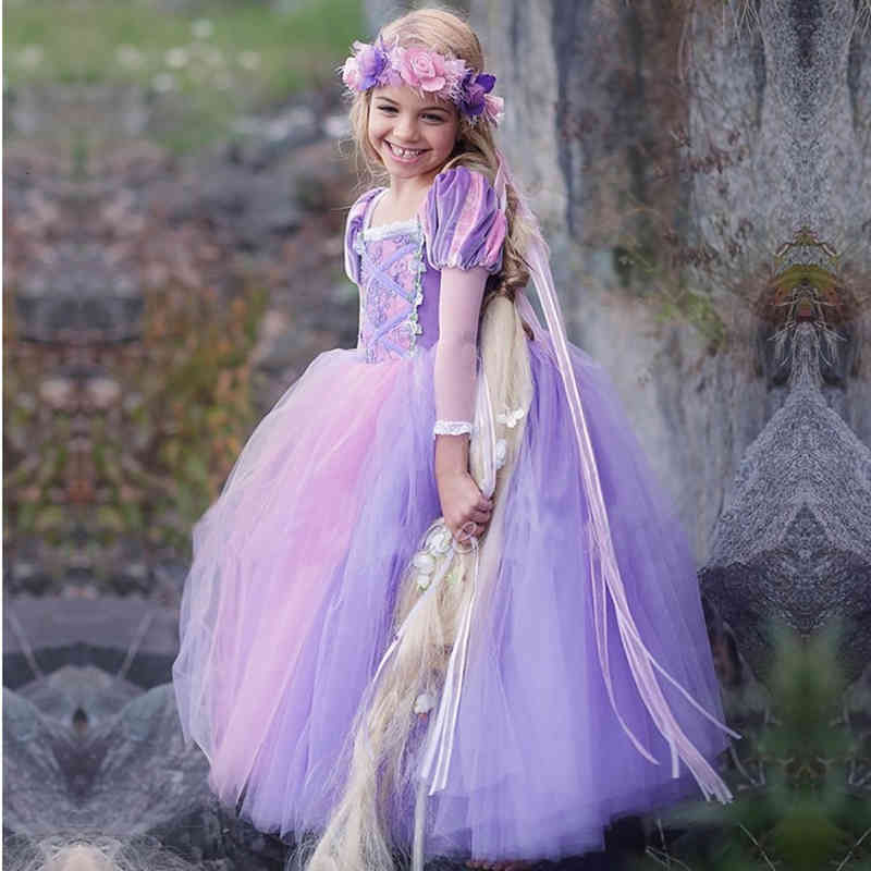 Girl&#039;s Dresses Long Sleeve Girls Christmas Princess Dress up Halloween Party Gown Cartoon Character Cosplay Costume for Kids Children C0223-image-689116877