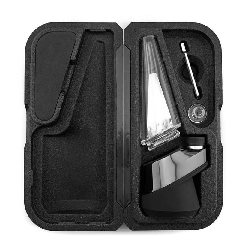 

E-cigarette Vape Kit Puff Pe Hookahs for Wax Oil Dry Herb Tobacco Glass Water Pipe Bong Replacement Dab Rig Smoking Enail, Black