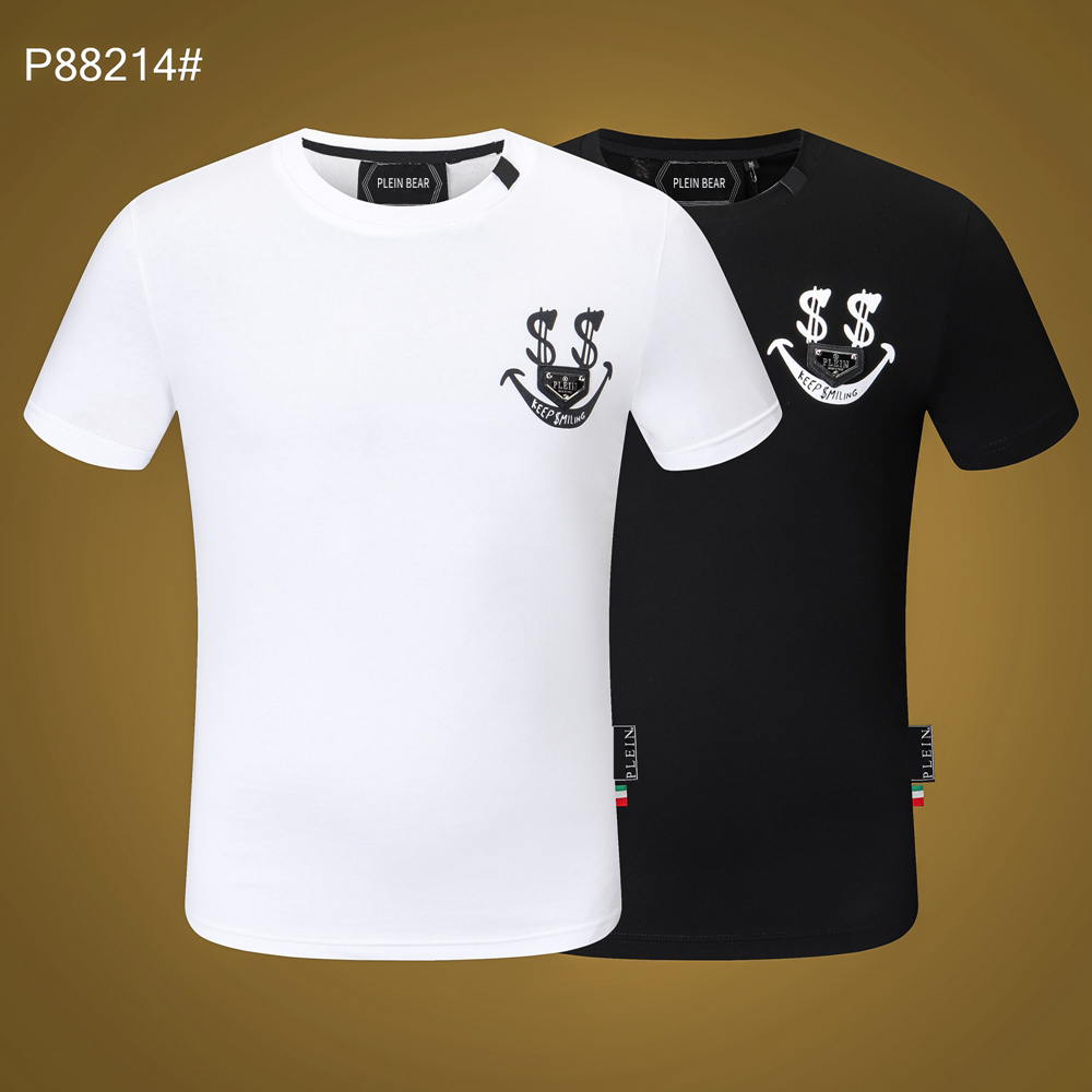 

PLEIN BEAR T SHIRT Mens Designer Tshirts Brand Clothing Rhinestone Skull Men T-shirts Classical High Quality Hip Hop Streetwear Tshirt Casual Top Tees PB 11287, Black
