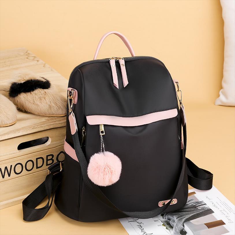 

kawaii women backpacks panelled black oxford ladies back bag pack female backbag quality school book bags for teenage girls