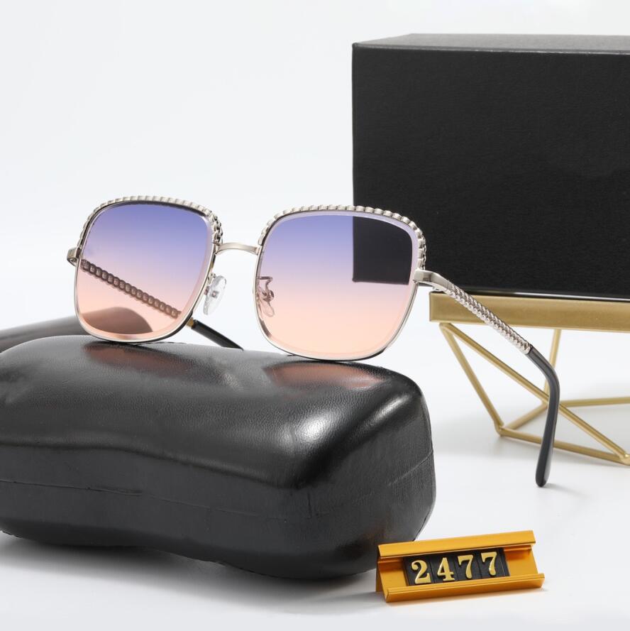 

Metal frame designer Sunglasses with Men Women Summer color Outdoor round box Eyeglasses Fashion Classic Lady Sun glasses for Woman