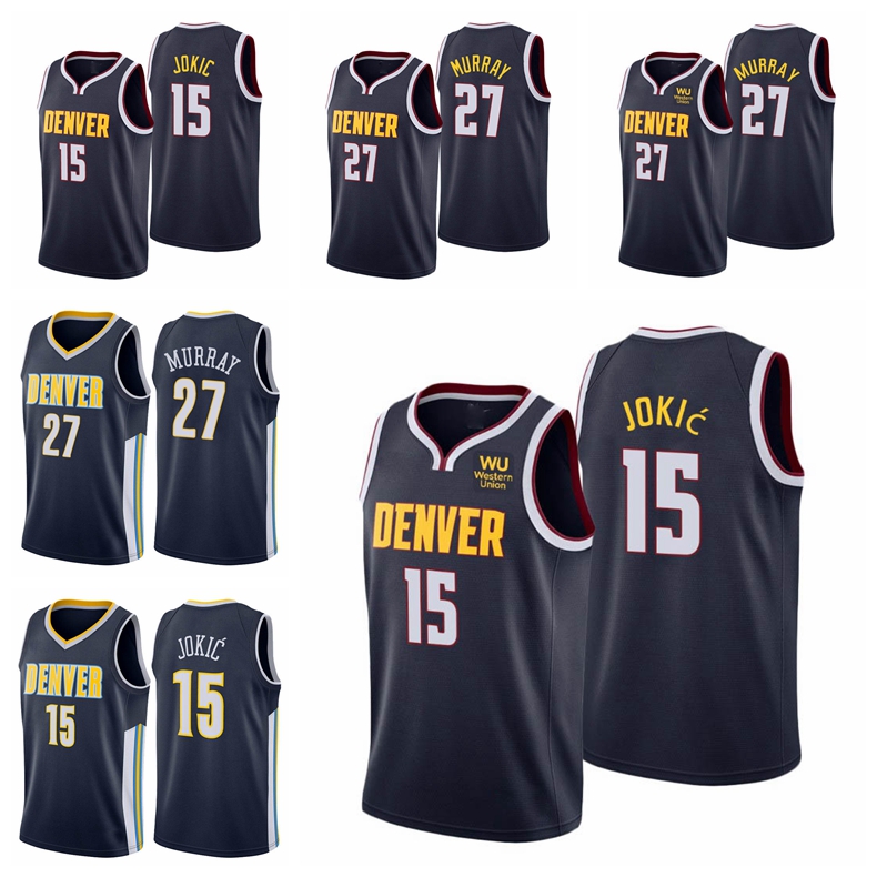 

2020-21 Denver''Nuggets''Men Jamal Nikola Navy Basketball Icon Murray Jokic Stitched Jersey