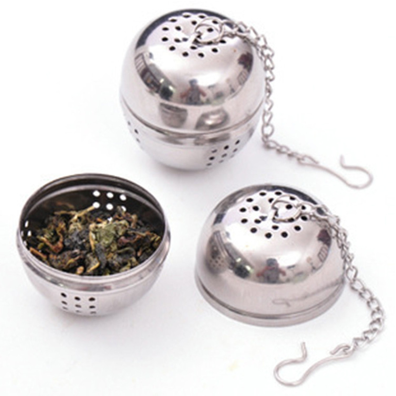 Tea Infuser Mesh Filter Stainless Steel Ball Strainer w/hook Loose Teaware Tea Leaf Spice 1 Pcs Hangable-image-690937125