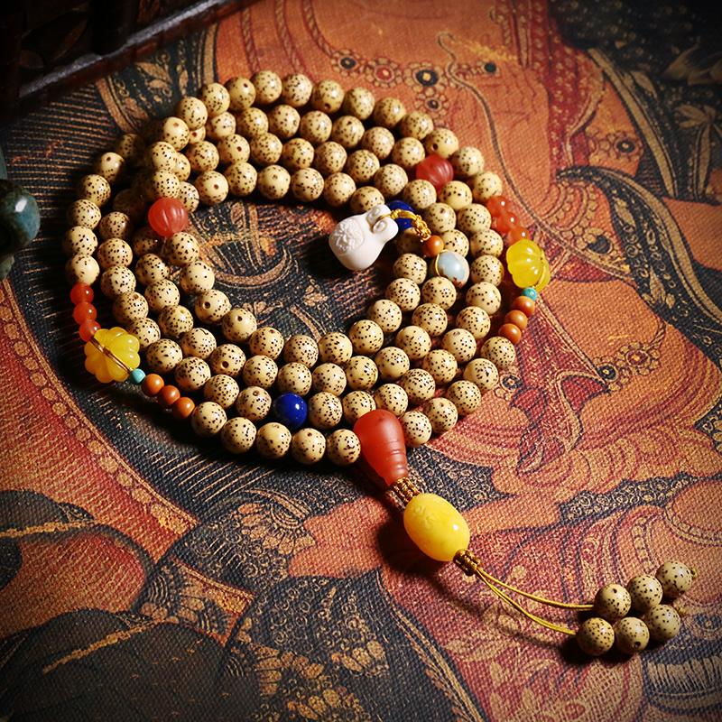 

Bangle Fuguo Laochen Seed Xingyue Bodhi Necklace 108 Hand String First Month Buddha Bead Bracelet Stationery Accessories