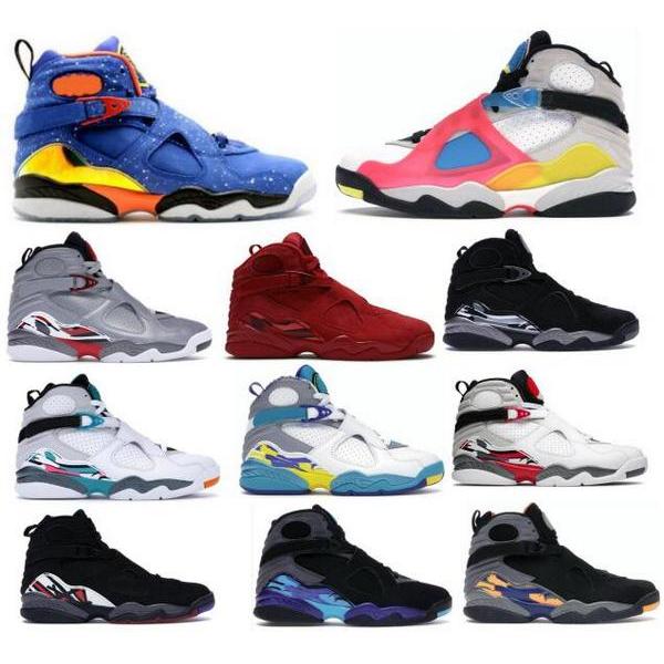 

Jumpman 8 8s Mens Basketball Shoes Aqua Chrome Playoffs South Beach Reflections Valentines Day Burgundy 2021 Blue Scarpe Sport Tenis Trainers Sneakers, Deep blue