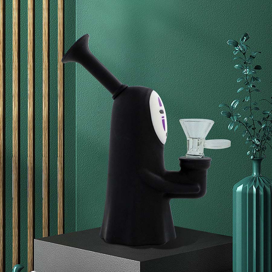 

Kaonashi silicone water bong glass smoking beaker bongs dab rig pipes portable and durable for tabacco shisha hookah with smoke accessories