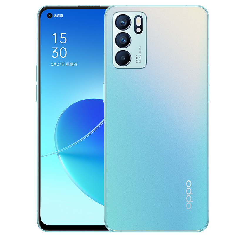 

Original Oppo Reno 6 5G Mobile Phone 8GB RAM 128GB ROM MTK Dimensity 900 Octa Core 64MP OTG Android 6.43 inch AMOLED Full Screen Fingerprint ID Face Smart Cellphone