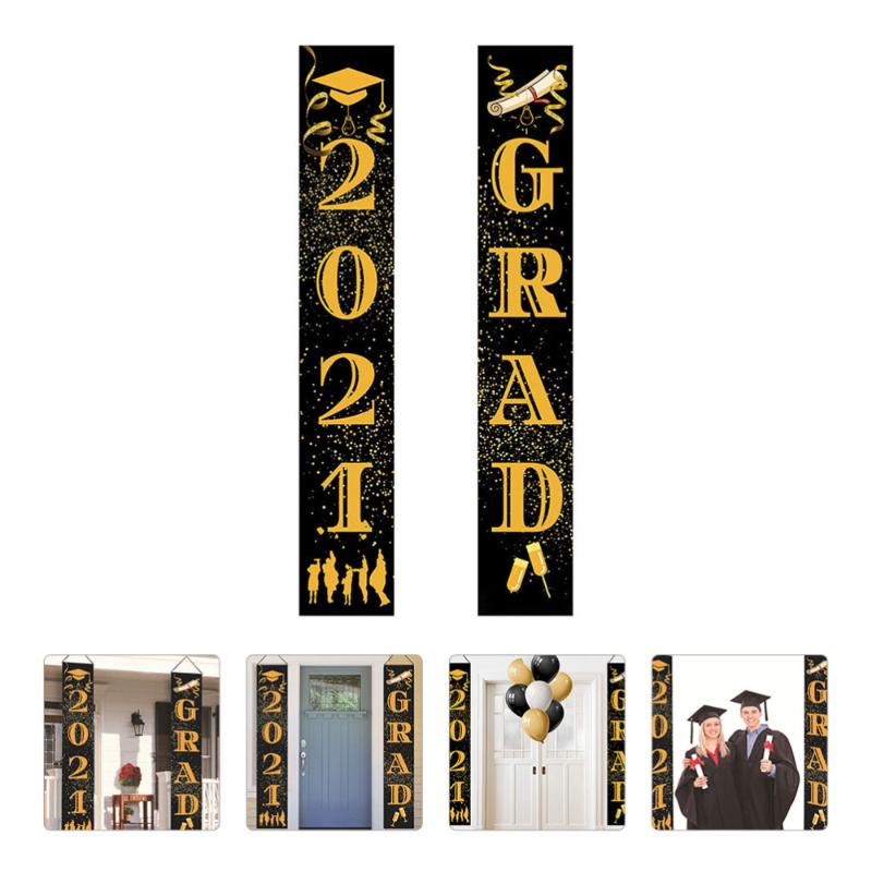 

Pair Graduation Party Couplets Door Curtain Banner Decorations & Drapes