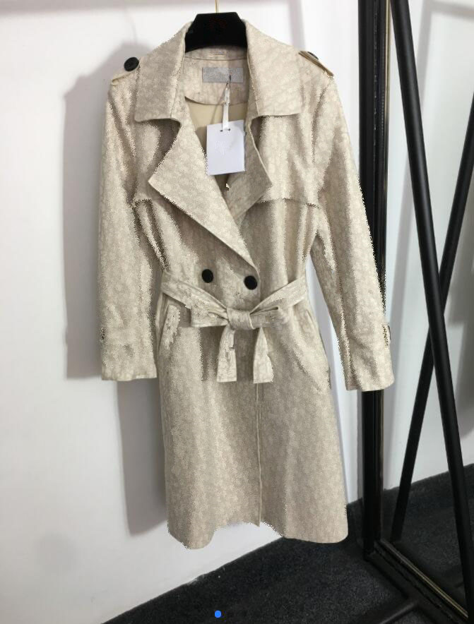 

Women' print lace-up waist lapel long-sleeved deerskin velvet trench coat 923, Customize