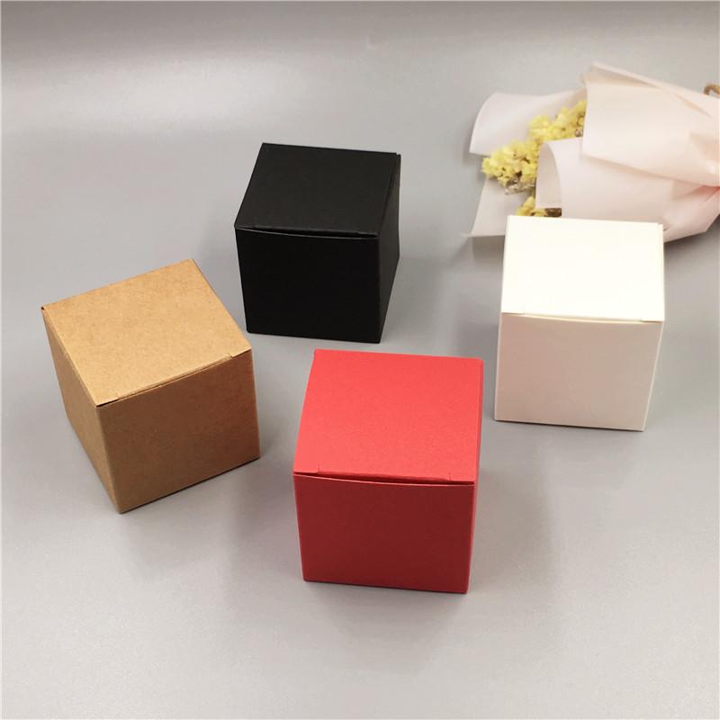 

Gift Wrap Wholesale Square Shape Small Cute Kraft Paper Packing Box Blank Diy Design Candy Cosmetics Storage Carton 5x5x5cm