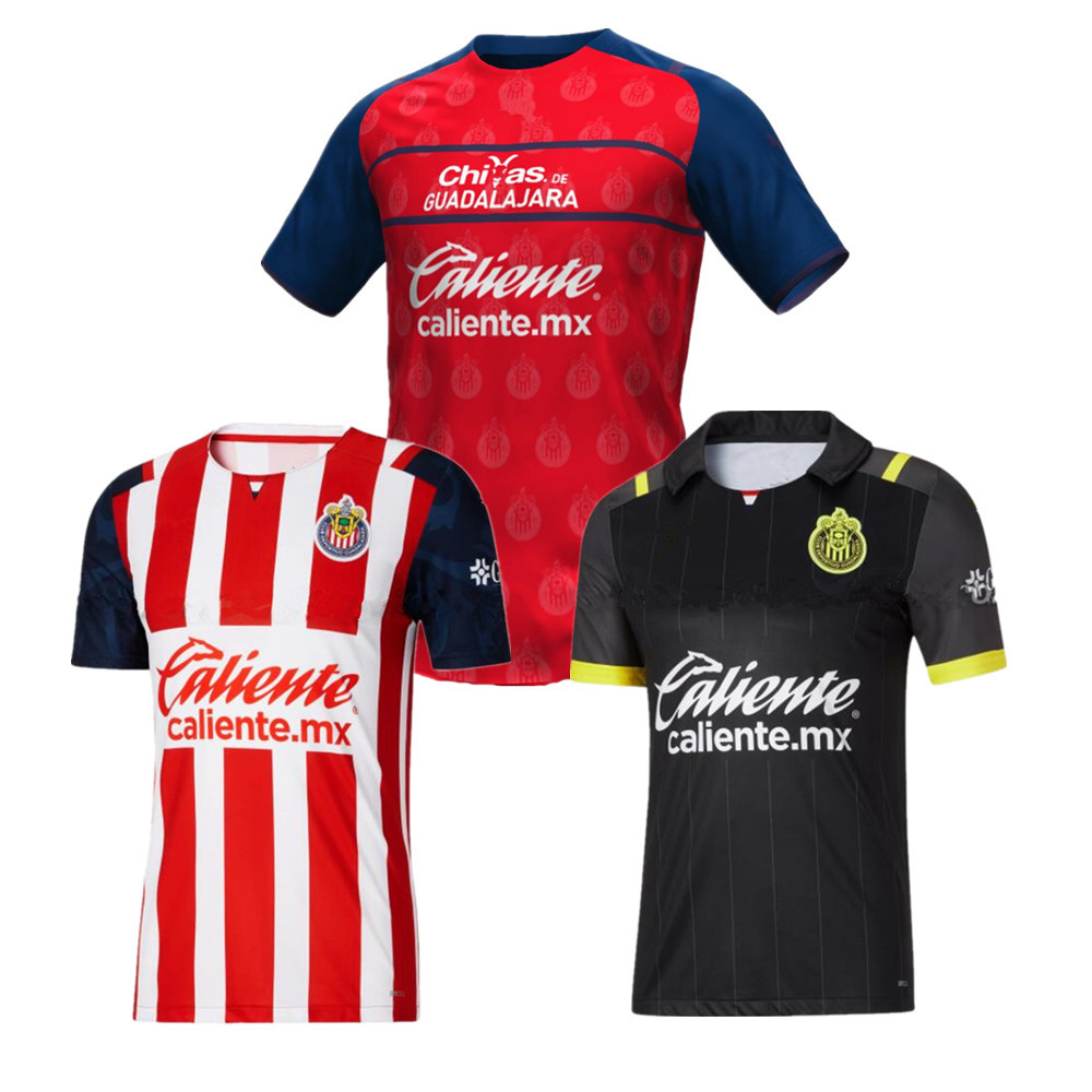 

Men 2022 Liga Mx Guadalajara Chivas Home Away Jerseys Football Shirt E.lopez A.vega Macias U.antuna, No name no number