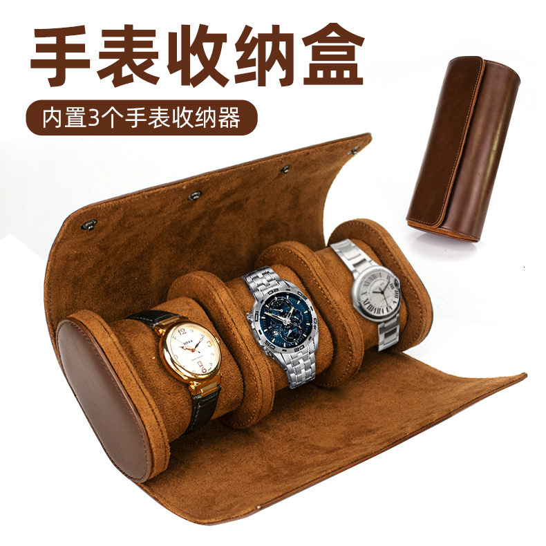 

Watch Boxes Cases Straight light luxury three pack Pu storage LUX1, Black;blue
