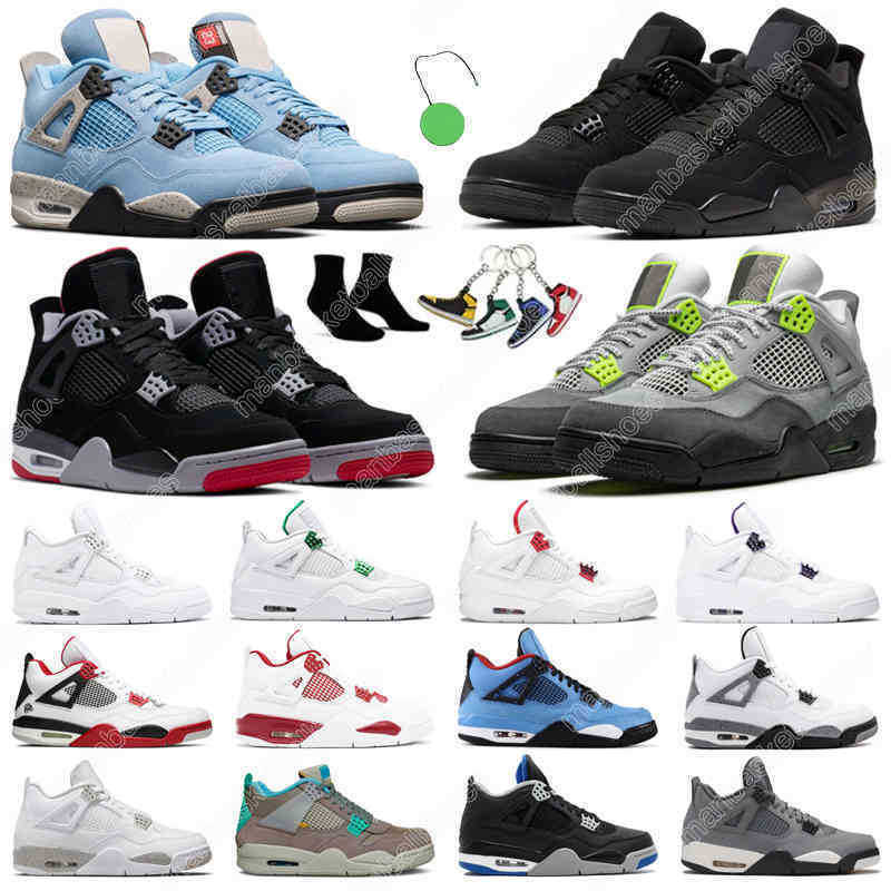 

2022 4 4s Men Basketball Shoes Black Cat Oreo University Blue Shimmer Taupe Haze Fire Red Bred Womens Mens Trainers Sport, 4s desert moss