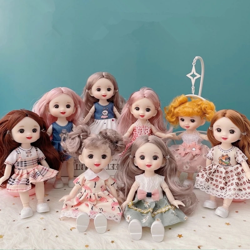 

Little girl princess dress super cute doll girl children's toy