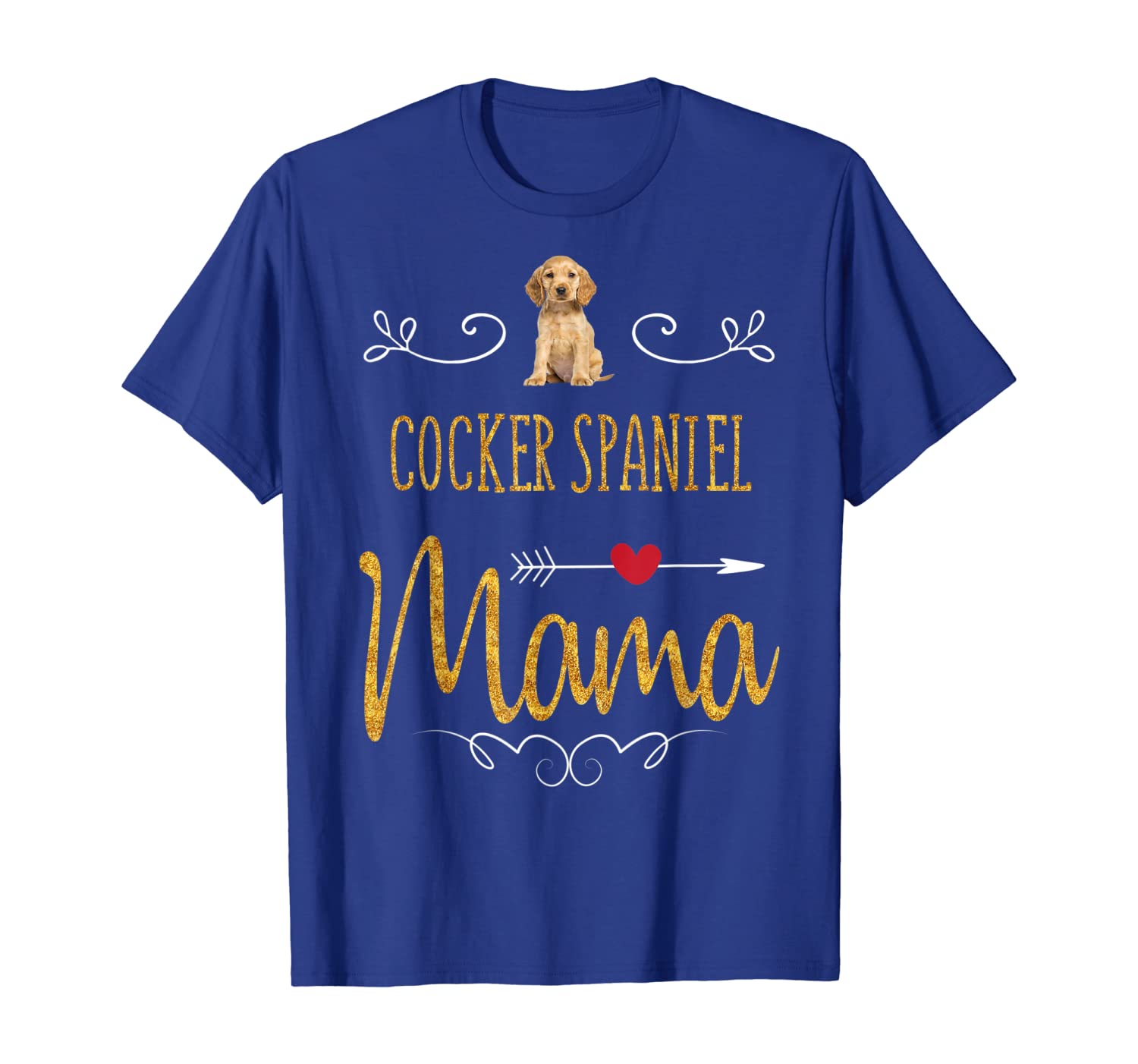 

cocker spaniel mama t-shirt awesome gift for women, White;black