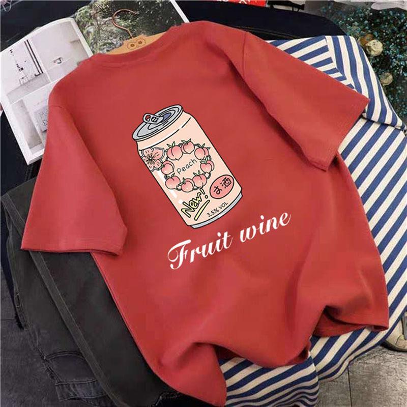 

Women's T-Shirt Casual T Shirt Tops Anime Loose Cotton Clothes Summer Harajuku Kawaii Short Sleeved Oversized Y2k Top, Yellow-p