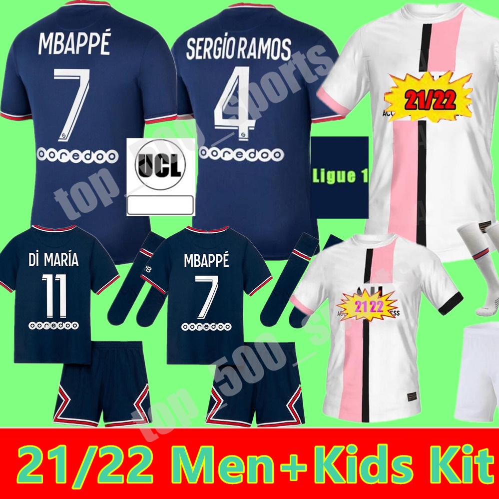 

2021 2022 MBAPPE soccer jerseys HAKIMI MARQUINHOS SERGIO RAMOS 21 22 Maillots de football shirt VERRATTI Jersey men kids kit uniforms enfant, Black;yellow