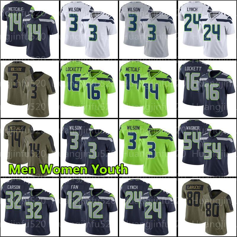 

14 DK Metcalf Jersey 16 Tyler Lockett 32 Chris Carson Jamal Adams Football Russell Wilson Bobby Wagner Steve Largent Jason Myers Michael Dickson Darrell Taylor Lynch, Men jersey