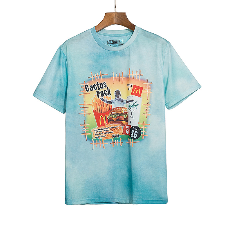 

Fashion Trend Men's T-shirts Travis Scott Mc Print Oversized Simple Pattern Printing Short-sleeved Tops Hip-hop All-match Popular Tees, White;black