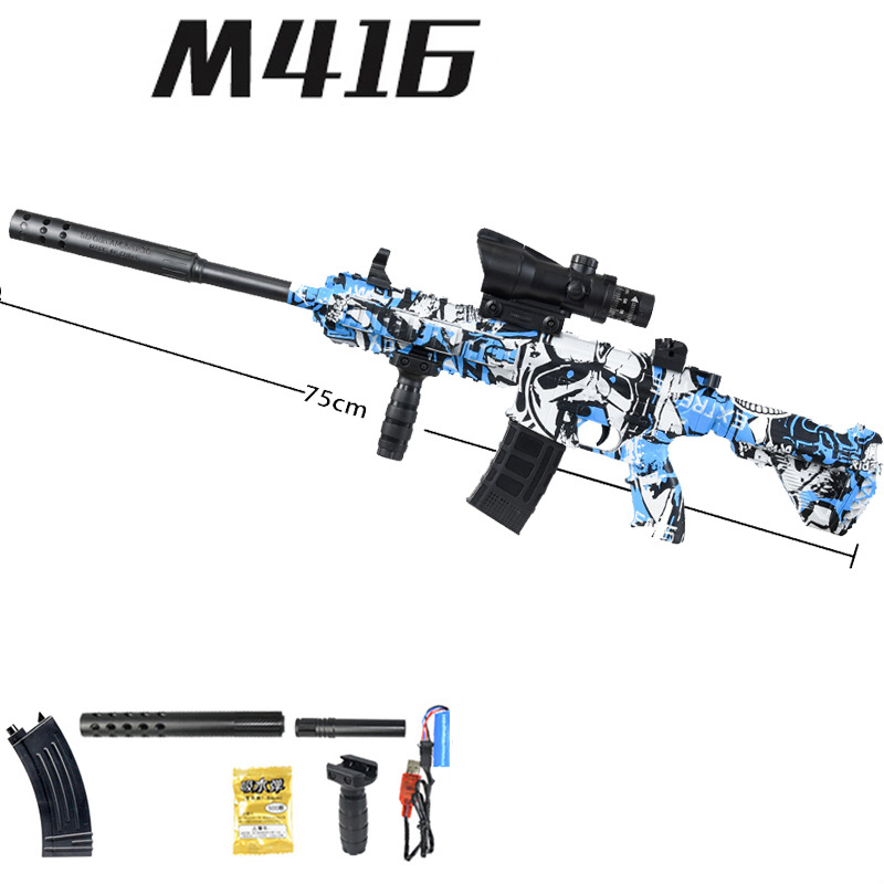 

M416 Water Bullet Toy Gun Electric Manual Automatic in 1 Airsoft Colorful Sniper Rifle CS Shooting Game Boys Birthday Gift CS
