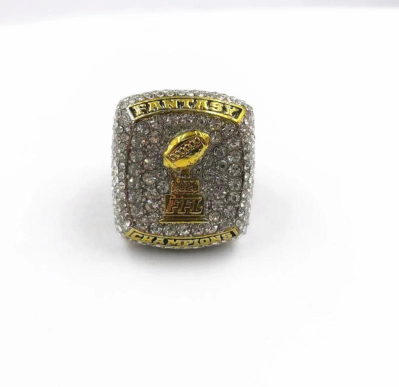 

20 models professional fantasy football championship ring men, Golden;silver