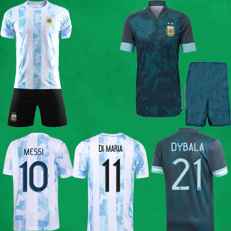 

21/22 Argentina Soccer Jersey Short Copa America 2021 MESSI DYBALA DI MARIA Maradona LAUTARO Football Shirts Home Away Mens Kids Kit Sport Uniforms Maillot De Foot