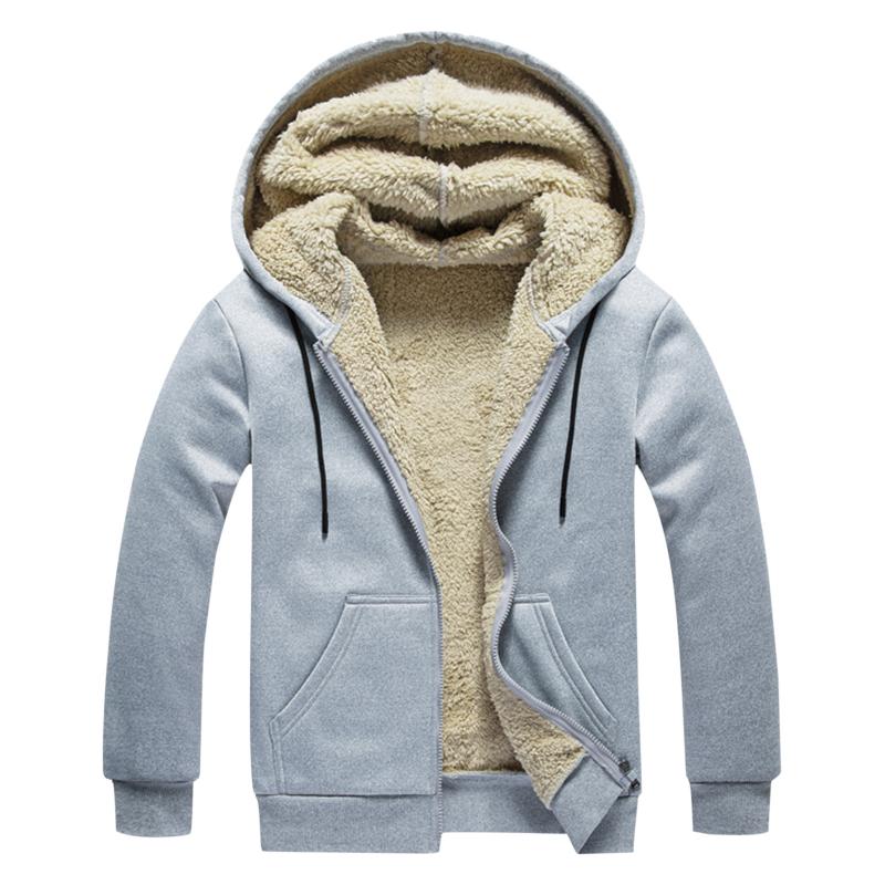

Men's Jackets Coat Zipper Casual Solid Hooded Long Sleeve Winter Pocket Plush Coats & Jacket, Black;brown