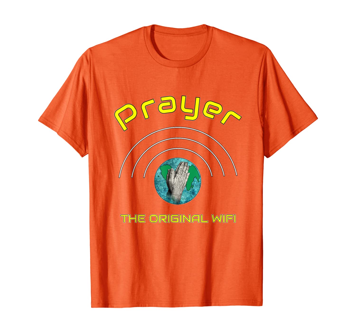 

Prayer the Original Wifi Believe and Recieve Authentic T-Shirt, White;black
