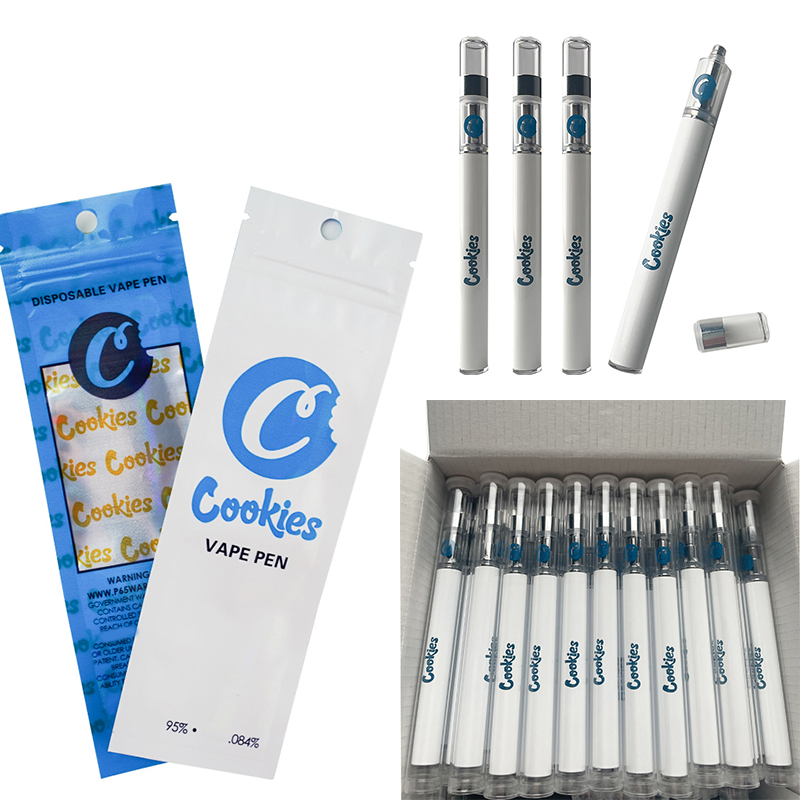 

Disposable Vape Pen Cookies Carts Electronic Cigarette Empty Oil Cartridges Package bag Vaporizer Starter Kit 0.5ml Ceramic Coil E Cigarettes Kits