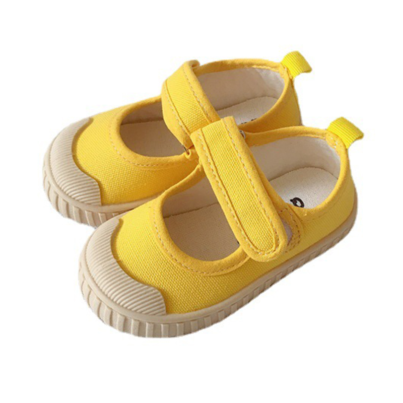

Spring Autumn Baby Canvas Shoes 1-6 Years Kids Toddler Flats Boys Girls Sneakers Children Breathable Fashion Sports Shoes 21-32, Black