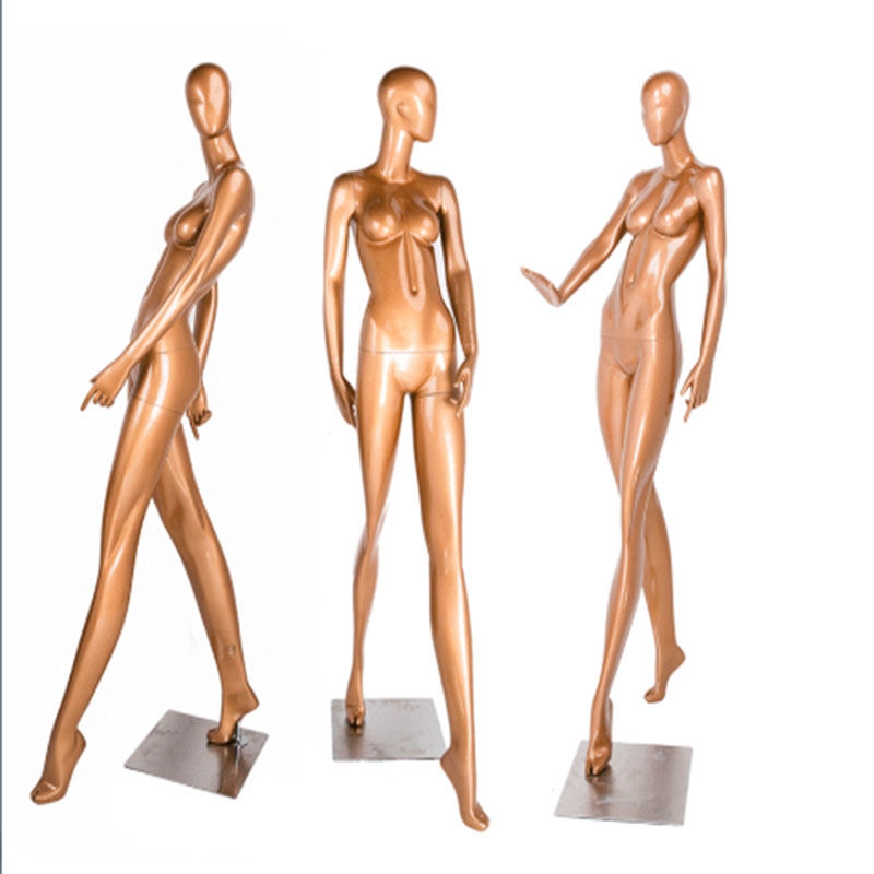 

Slim Body Rose Golden Mannequin Dummy FRP Female Model Customized