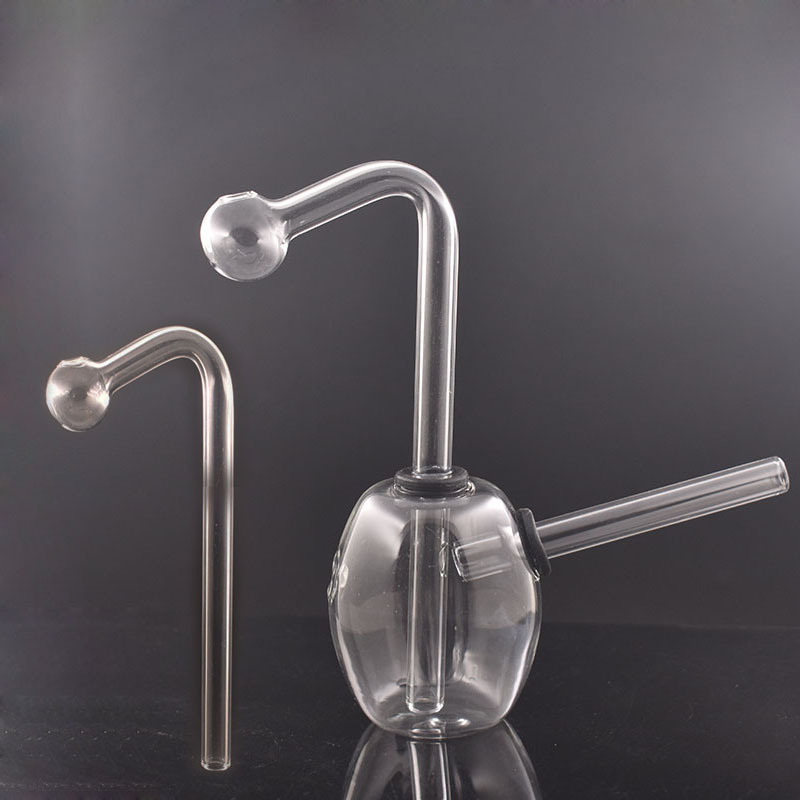 

Portable Glass Oil Burner Bong Smoking Water Pipe Recycler Ash Catcher Hookah with Carb Hole Downstem Oil Burner Pipes