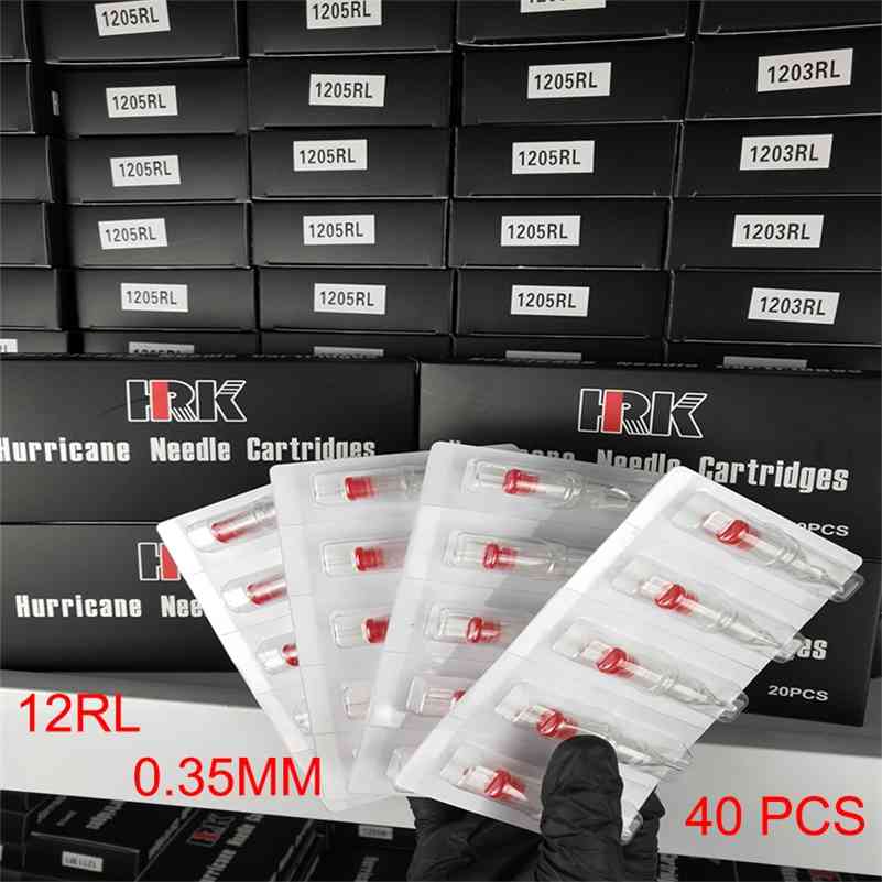 

40pcs Tattoo Cartridge Needles Disposable Semi-Permanent Makeup Eyebrow Tattoo Pen Machine Supply 3RL/5RL/7RL/9RL/11RL/14RL/18RL 210324