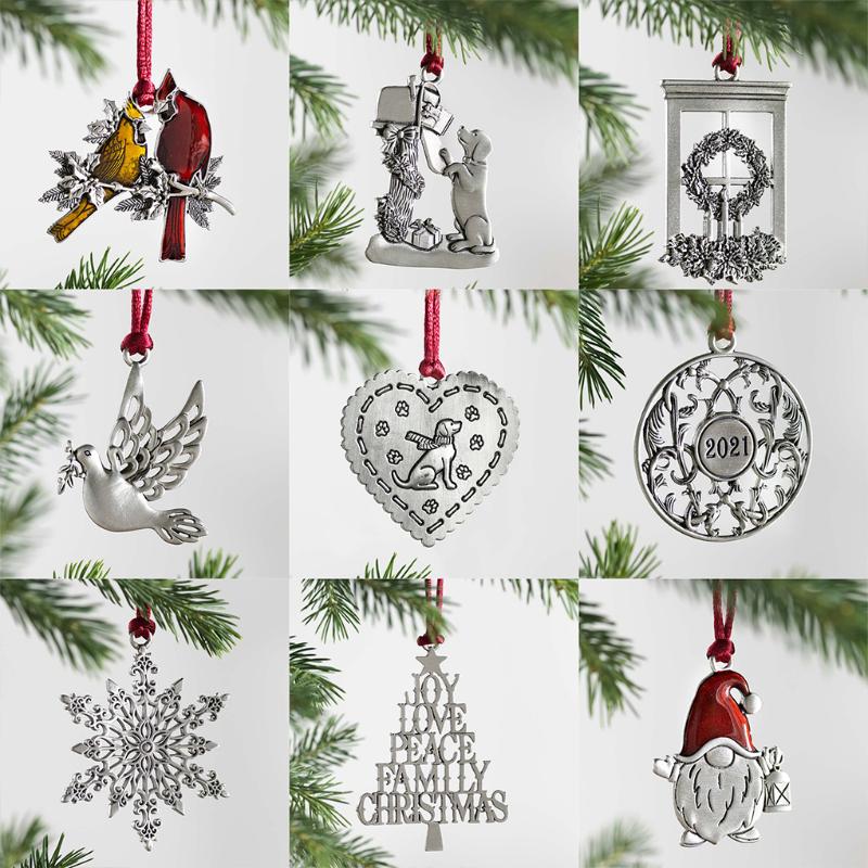 

Christmas Decorations Tree Alloy Joyful Pendant Pub Nightclub Apartment Xmas Festival Ornament With Rope Wall Ceiling Hanging Party Supplies