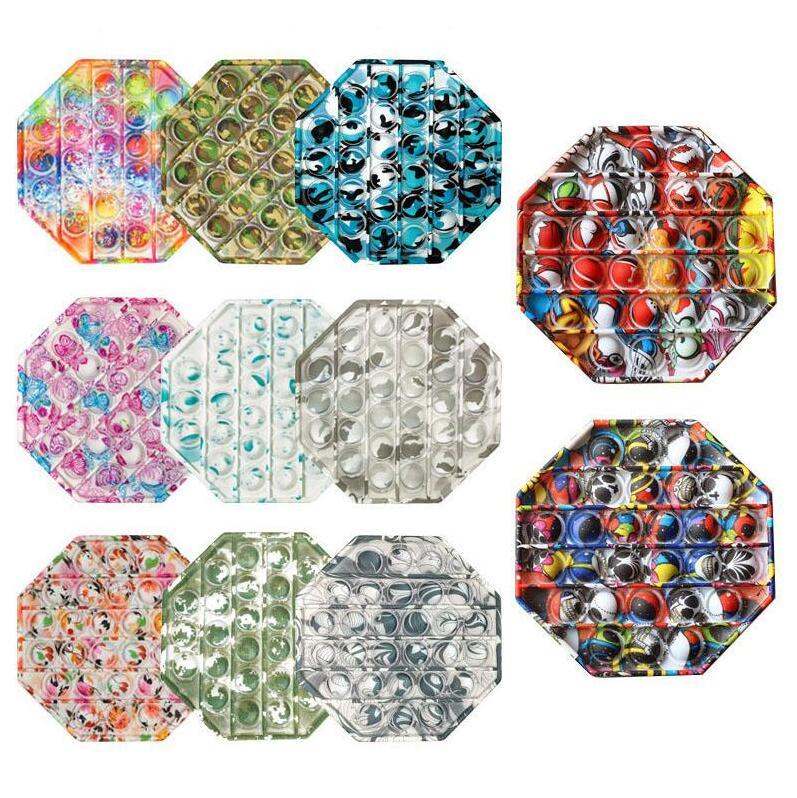

Rainbow Fidget Toy Camouflage Sensory Push Bubble Fidget Sensory Autism Special Needs Anxiety Stress Reliever for Office Workers kids