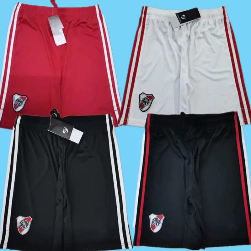 

2021 2022 River Plate Soccer Shorts BORRE QUINTERO PRATTO home away 20 21 22 football Sports pants S-2XL, Black;red