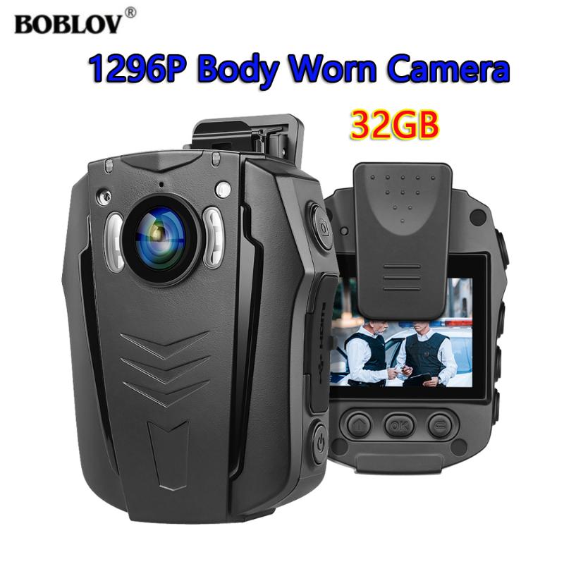 

Mini Cameras BOBLOV Camera PD70 Body DVR Recording Wearable 32GB/64GB IR Night Vision WIFI Bodycam