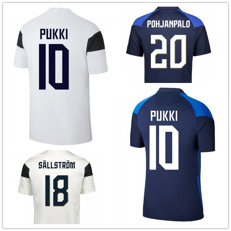 

2021 Finland PUKKI 10 Thai Quality soccer jerseys local online store yakuda Jensen 9 Lod 8 Raitala 22 KAMARA 6 SALLSTROM 18 POHJANPALO 20 Football Uniforms men wear, 20-21 away