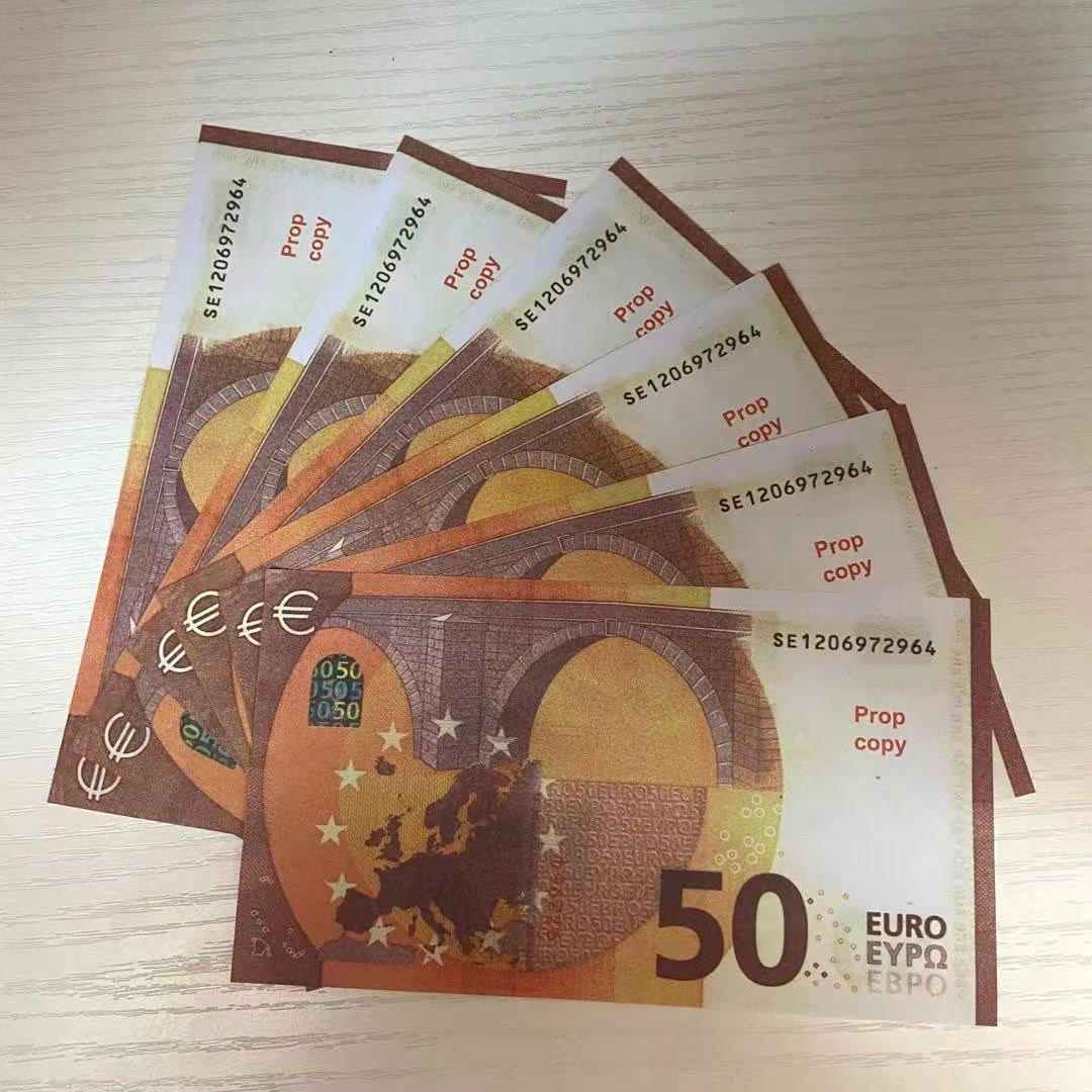 

J1 Money Euros Fake Currency 20 Play Bbngk Movie Prop Dollars Counterfeit 100 Billet Faux 100pcs/pack EUR Bra Wvsxc