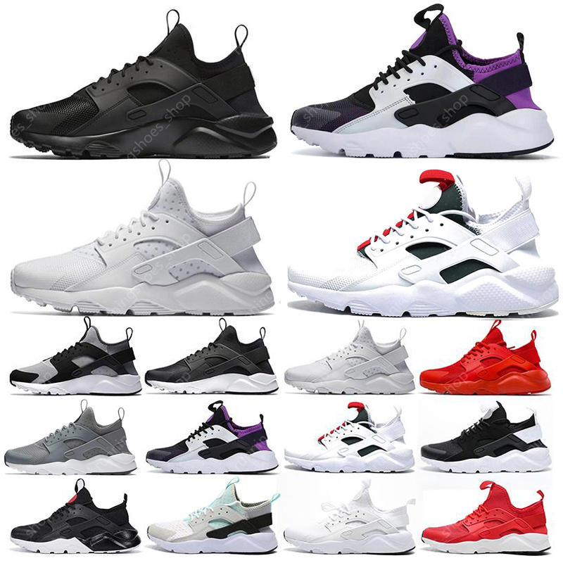

Top Fashion huarache 4.0 IV men sneakers shoes des Chaussures huaraches triple black white purple women mens trainers outdoor sports Walking Jogging, 4..0 white black blue